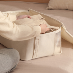 Cotton Linen Clothing Storage Bag with Visible Window