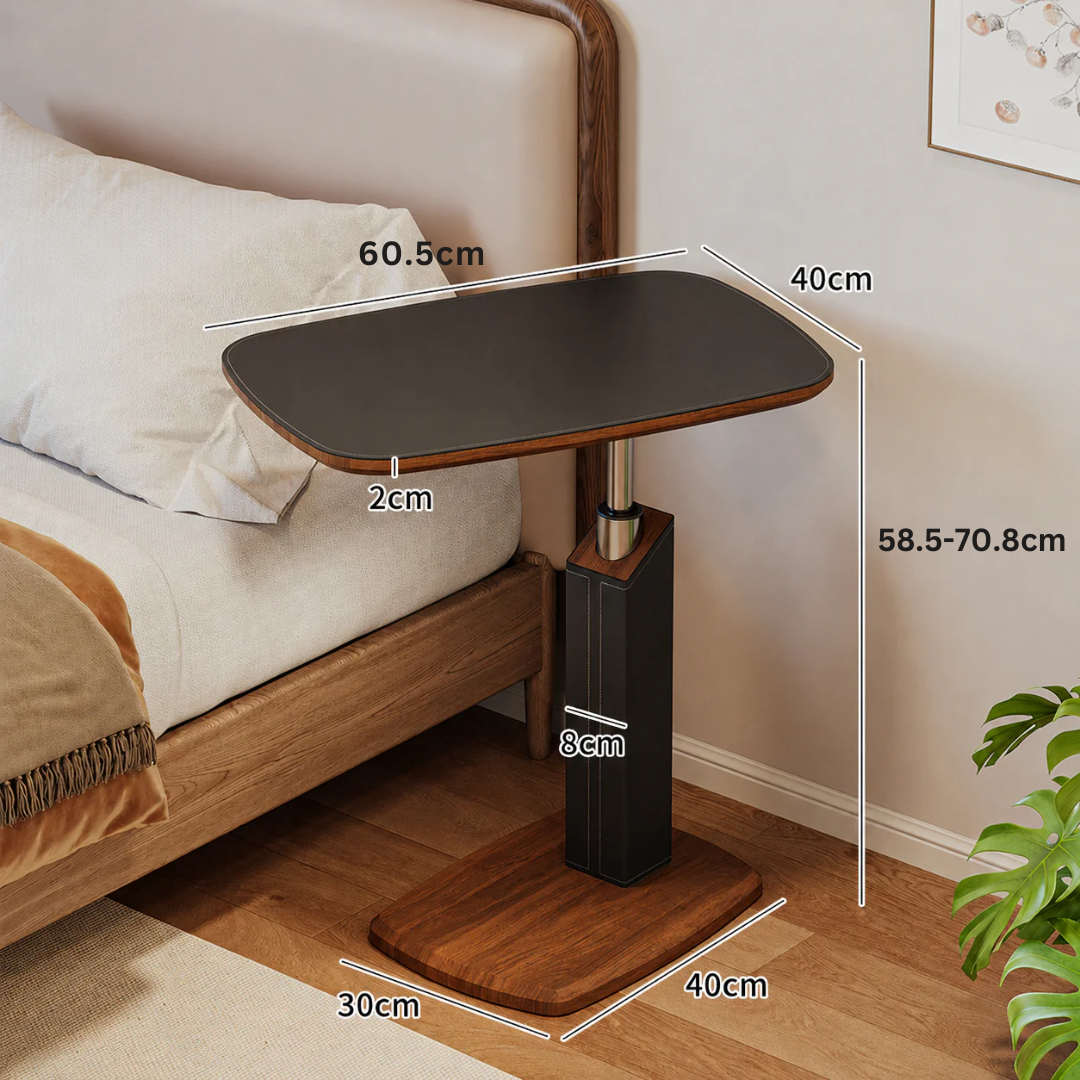 Adjustable Rotating Rectangular Shaped Side Table