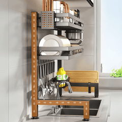 Double Layer Multi-Functional Iron Dish Drying Rack
