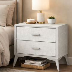 Bedside Cabinet with 2-Oxford Storage Drawers