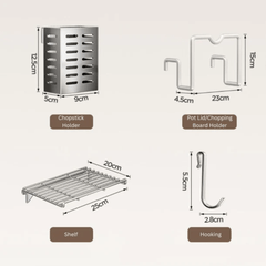 Clean Edge Stainless Steel Multi-Function Dish Rack Organizer