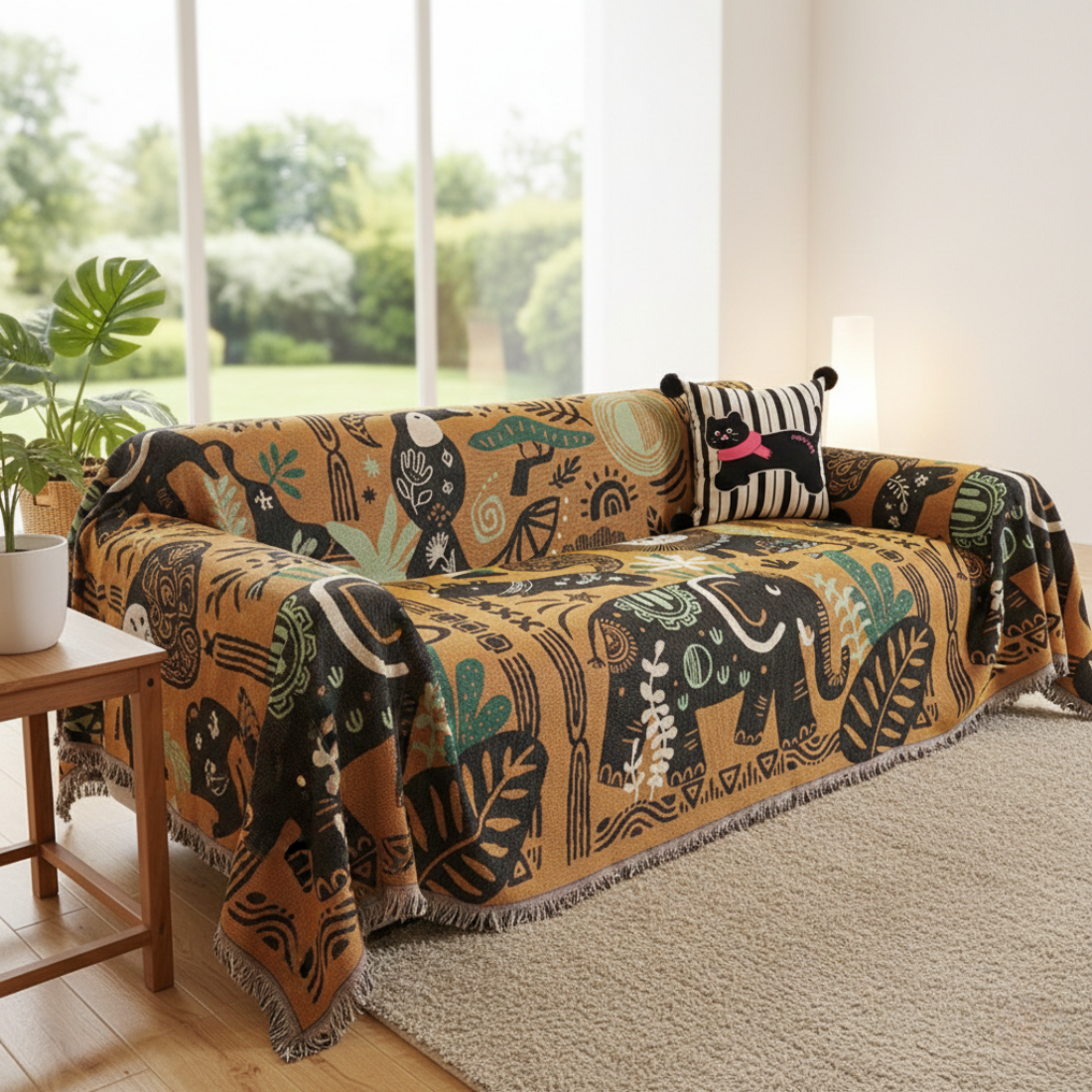 Anti-Slip Multicolor Printed Sofa Cover
