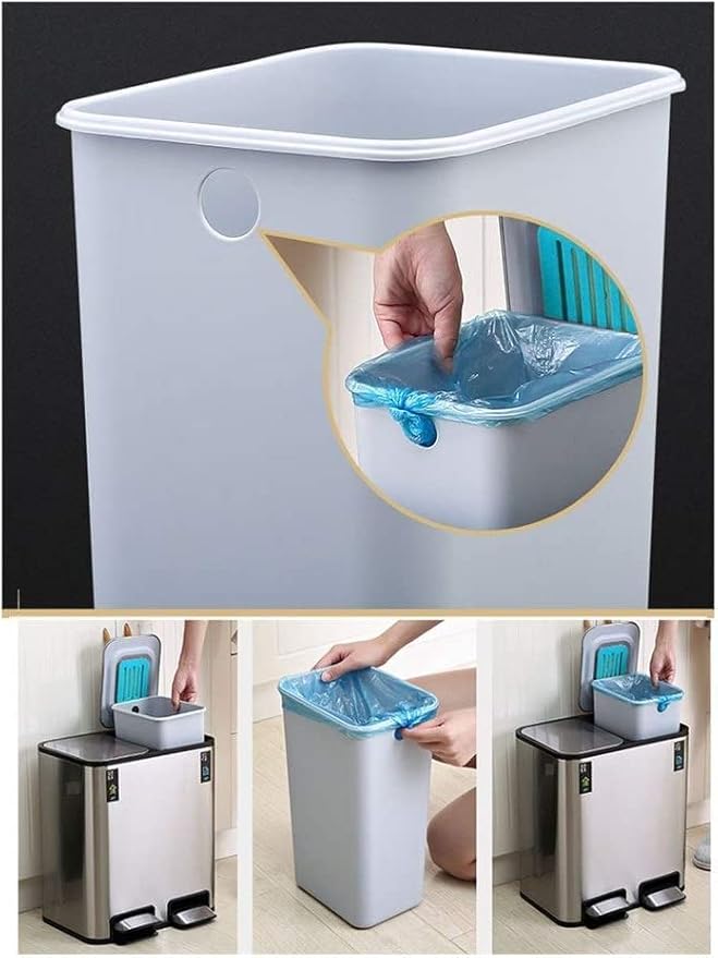 Dual Step Stainless Steel Trash Can (18L)