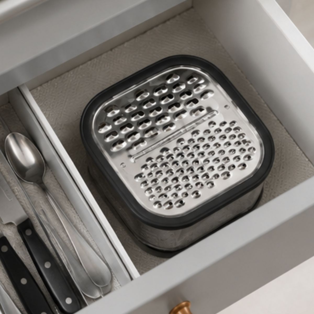 2-in-1 Stainless Steel Grater with Storage Container