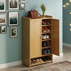 Entryway Wooden Shoe Cabinet with Doors