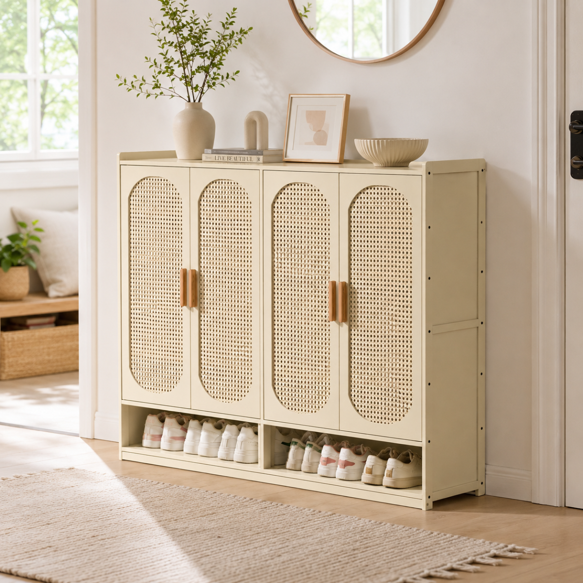 Arched Door Multi-Layer Shoe Storage Cabinet