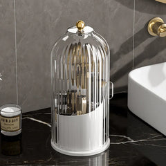 Dustproof Makeup Brush Holder with Visible Compartment