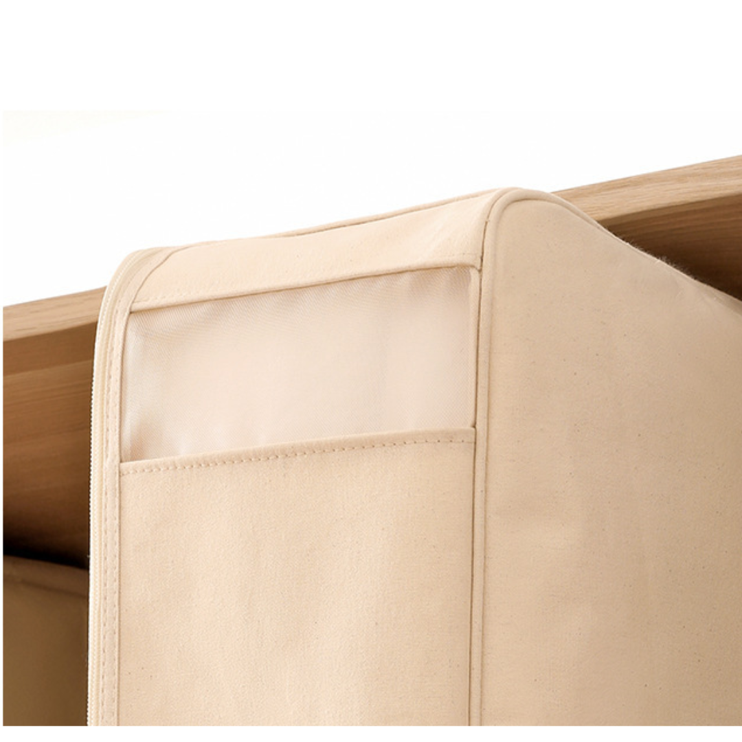 Cotton Linen Clothing Storage Bag with Visible Window
