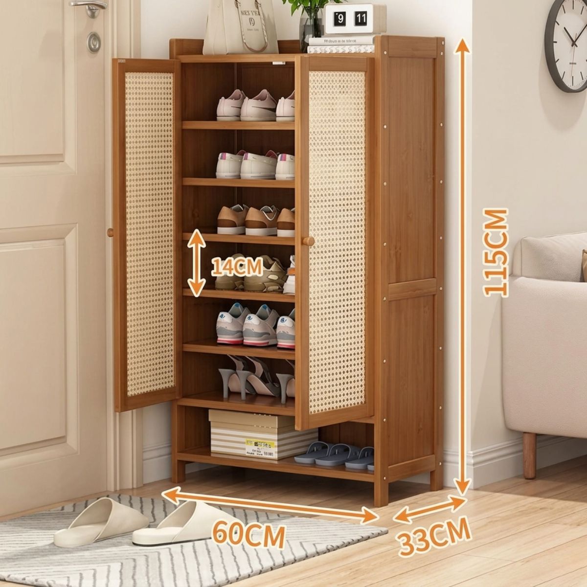 Breathable Multi-Layer Shoe Rack for Entryways