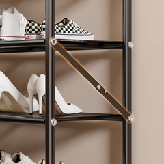 Foldable Multi-Layer Metal Shoe Rack