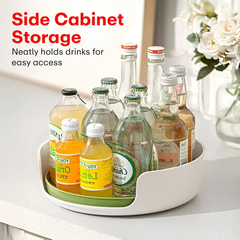 360° Rotating Open Kitchen Storage Tray for Bottles(28cm)