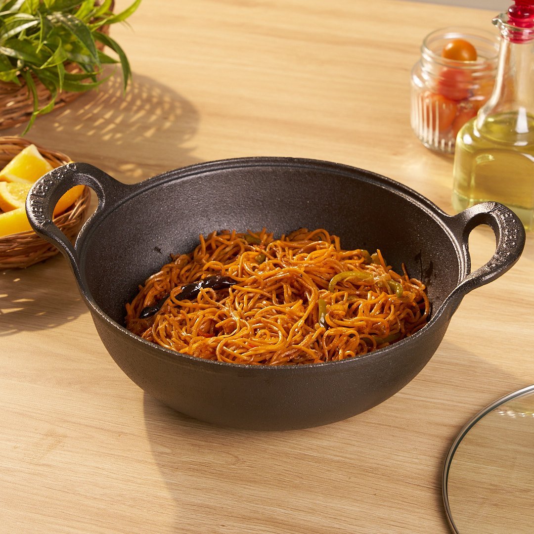 Cast Iron Gourmet Cooking Kadai (25cm)
