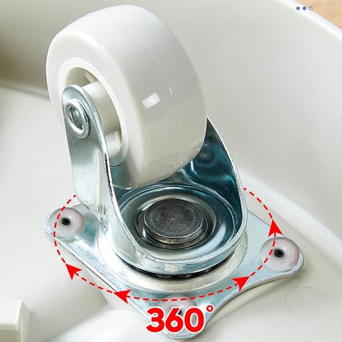 360° Wheeled Plant Pot Tray with Water Drainage Base