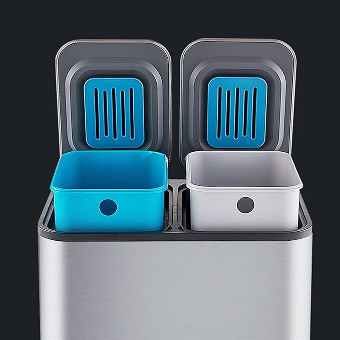 Dual Step Stainless Steel Trash Can (18L)