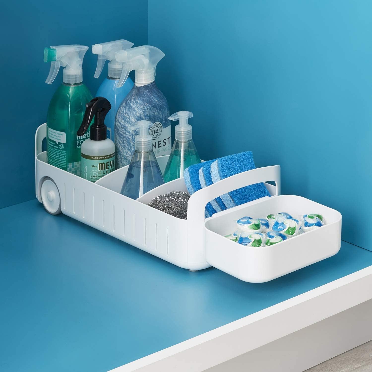 Adjustable Compartments Rolling Storage Organizer