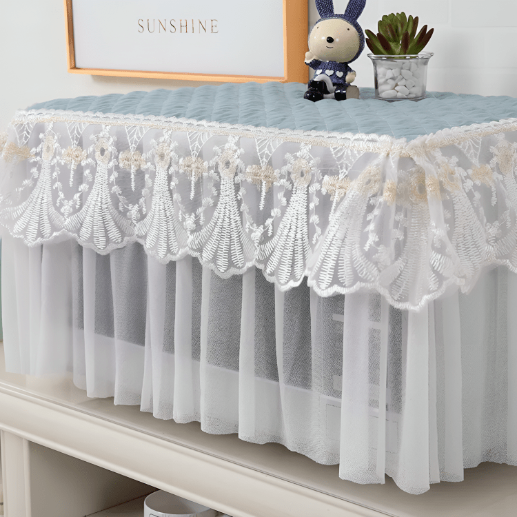 Elegant Cotton Microwave Dust Cover & Protector