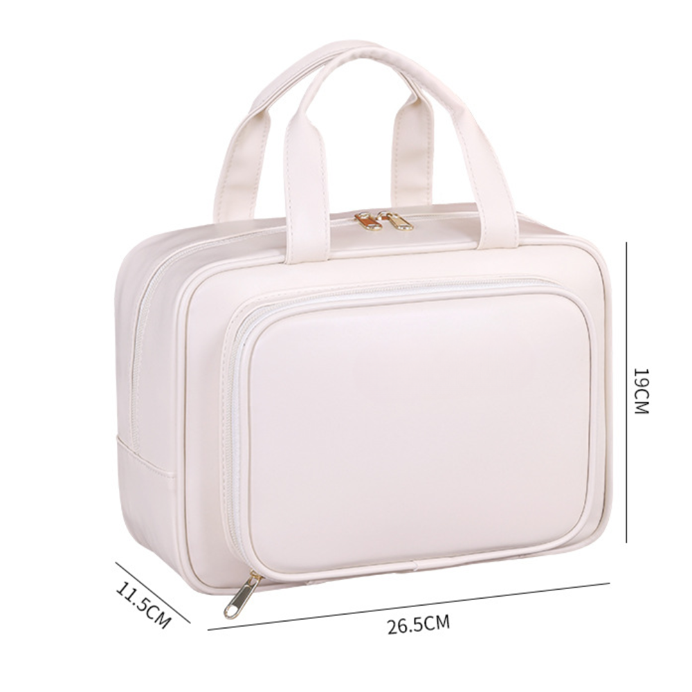 Double Layer Makeup Organizer Case With Multiple Compartments