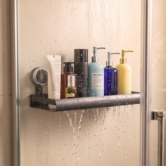 Carbon Steel Bathroom Storage Rack with Suction Cup