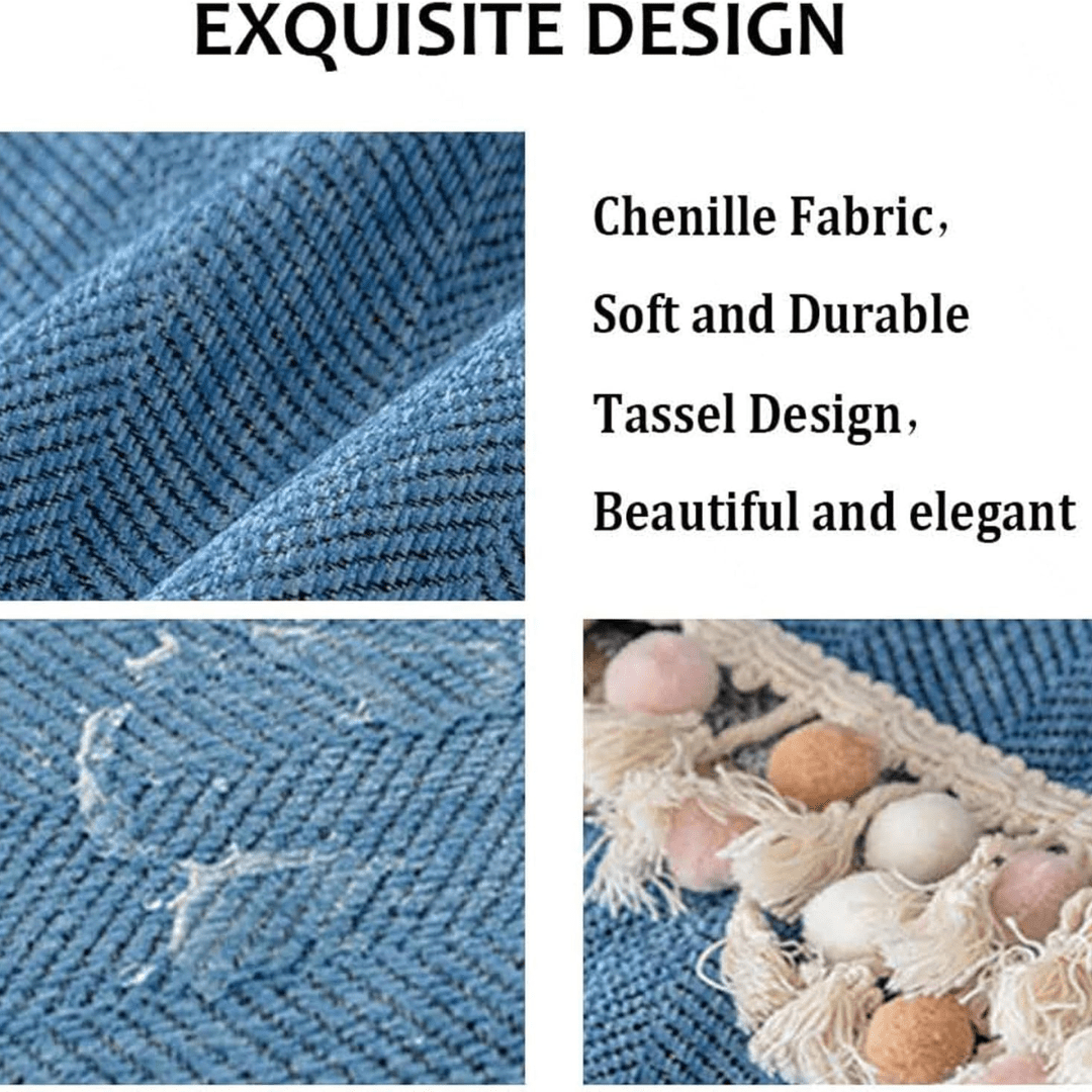 Elegance Chenille Sofa Cover :EM-SC-31 (Blue)