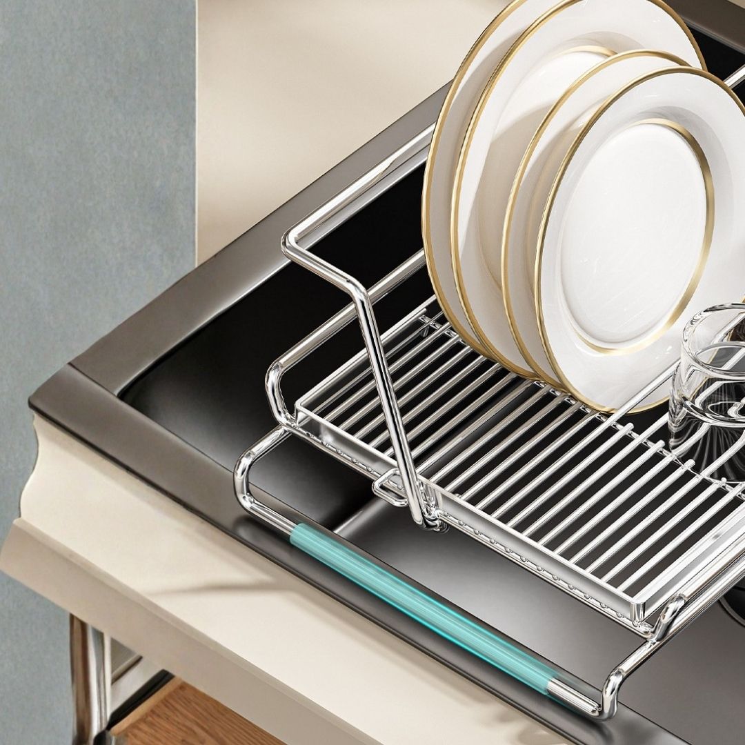 Adjustable Sink Drain Basket Drying Rack