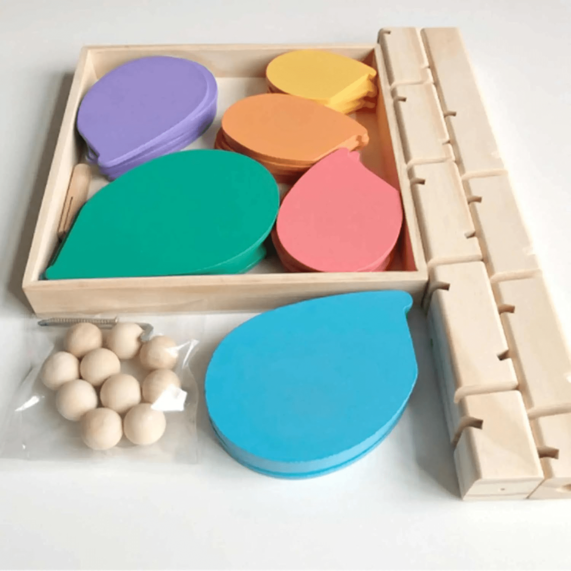 Colorful Wooden Musical Tree Tower Toy for Kids with Marble Run Track