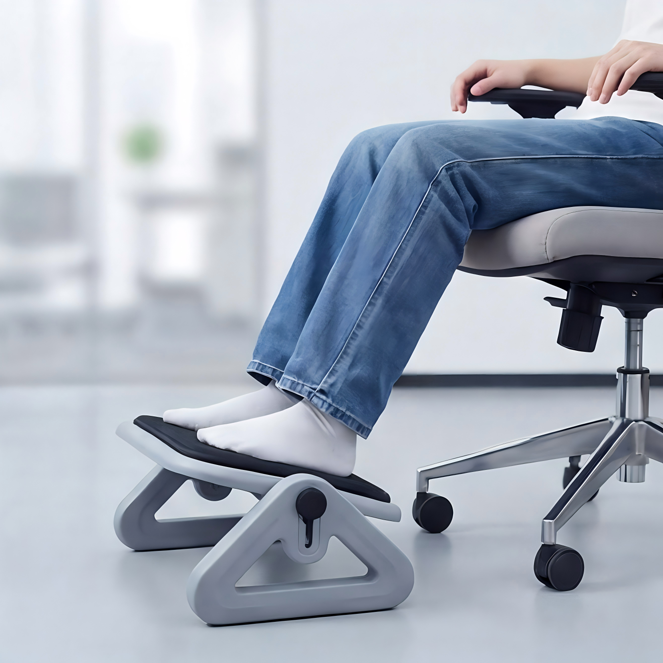 Adjustable Footrest Platform for Desk and Office Chairs