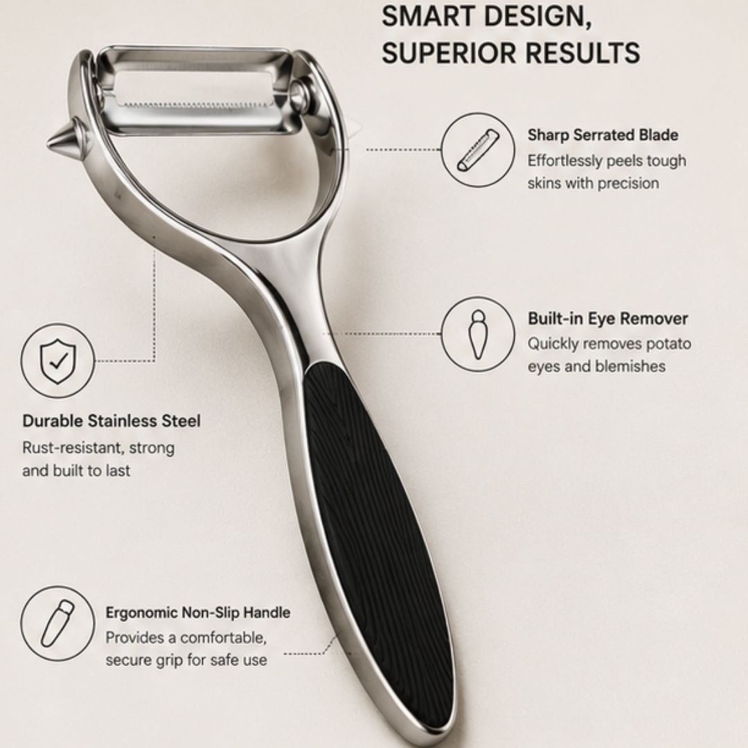 Easy Grip Kitchen Peeler with Sharp Blade