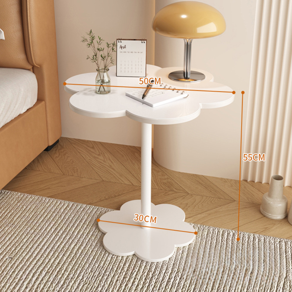 Compact Aesthetic Flower Design Side Table