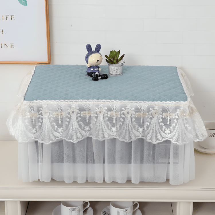 Elegant Cotton Microwave Dust Cover & Protector