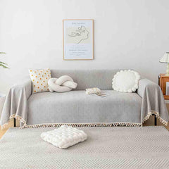 Elegance Chenille Sofa Cover : EM-SC-31 (Light Grey)
