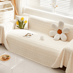 Elegance Chenille Sofa Cover : EM-SC-27 (Cream)