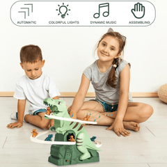 Electric Dinosaur Slide Track Climbing Toy with Music