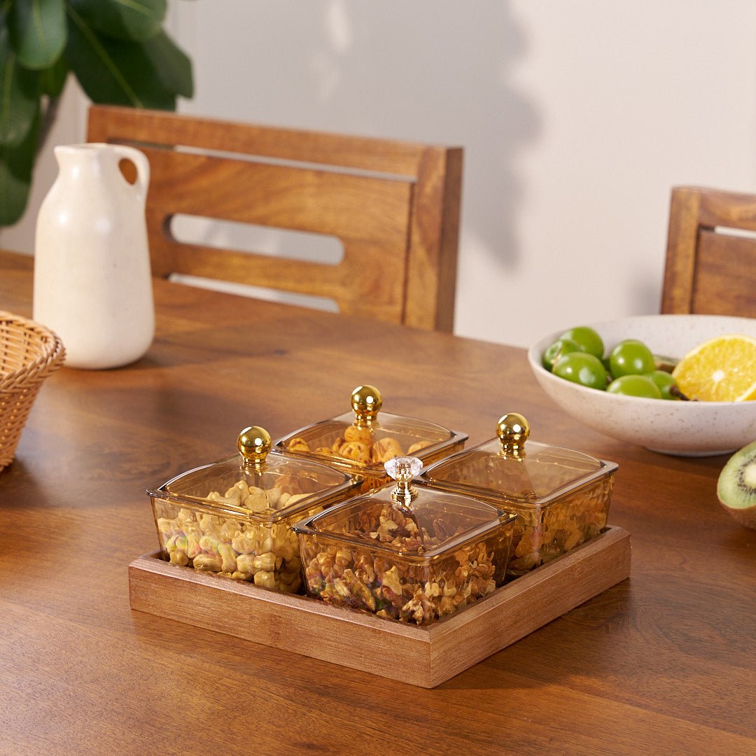 Crystal Clear Snack Plate Organizer