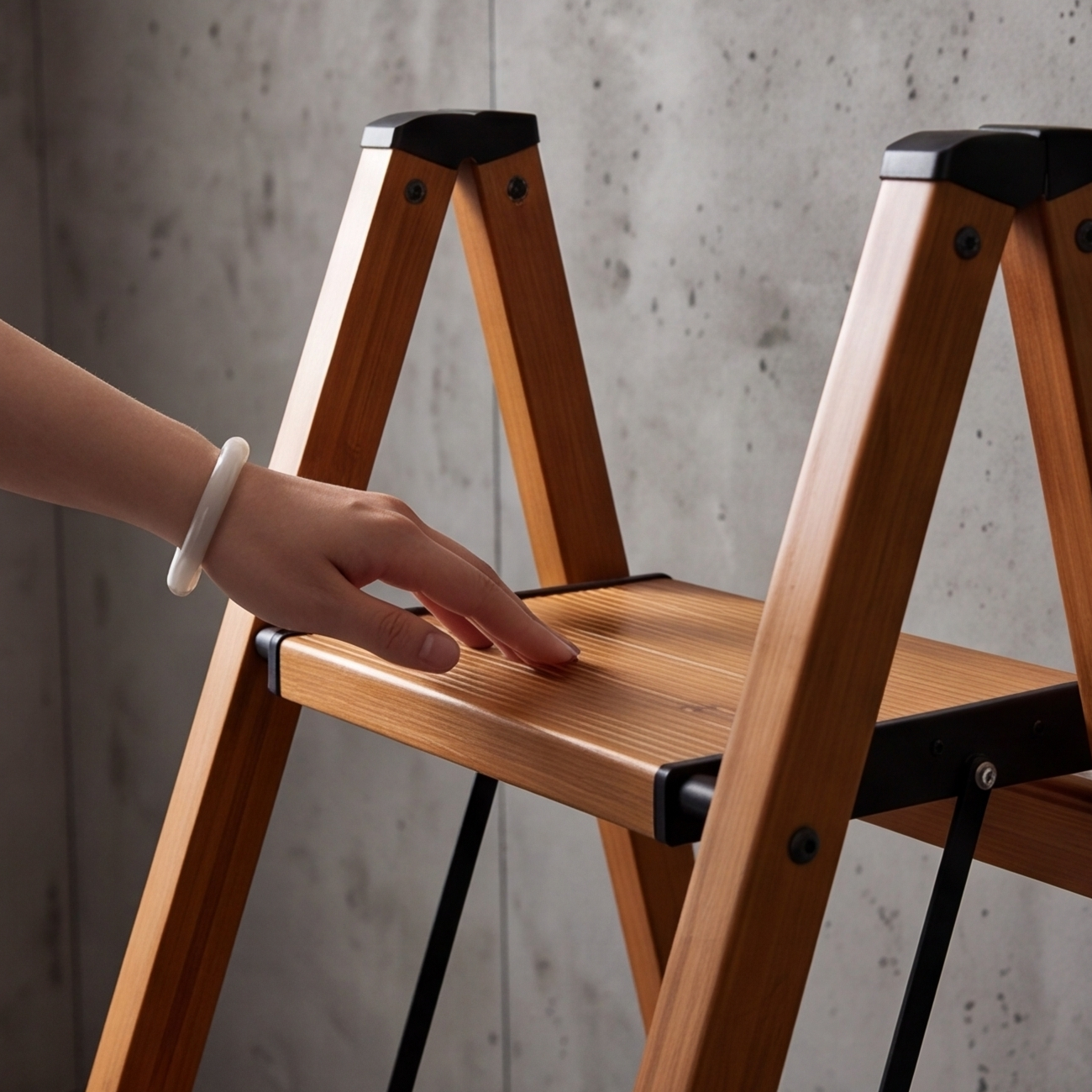 Foldable Multi-Step Ladder with Anti-Slip Wide Steps