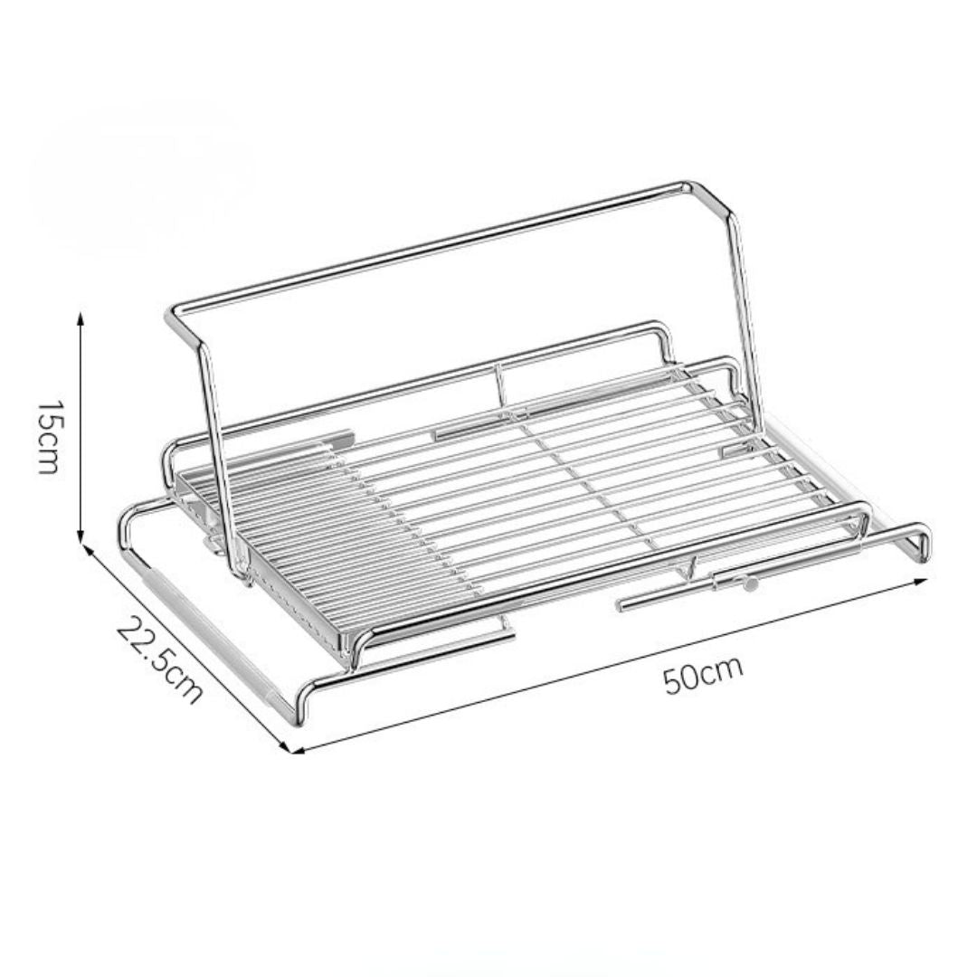 Adjustable Sink Drain Basket Drying Rack