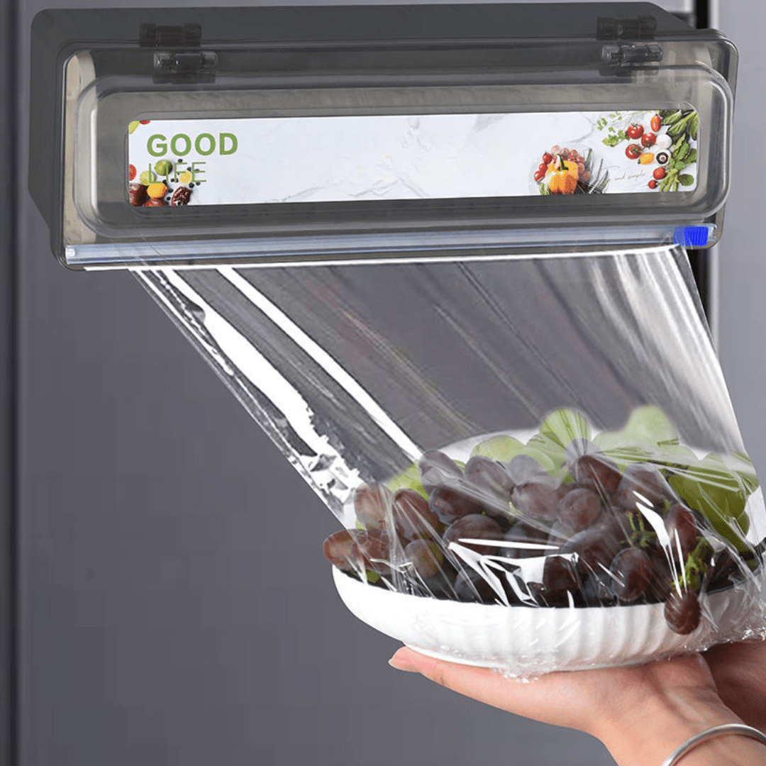 Food Wrap Roll Dispenser with Slide Cutter