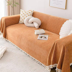 Elegance Chenille Sofa Cover : EM-SC-31 (Orange)