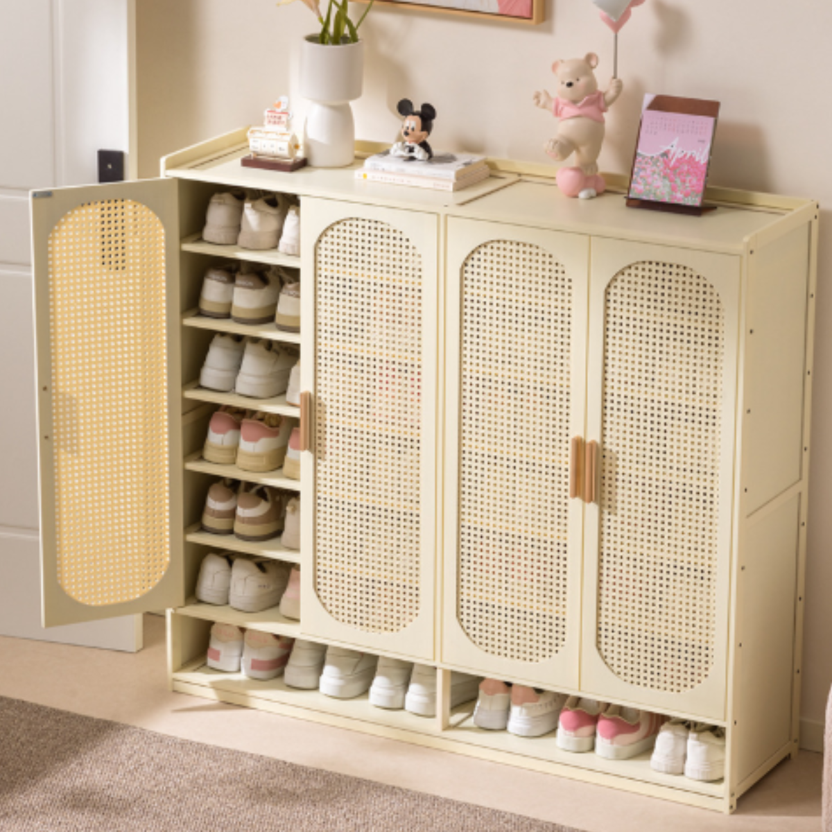 Arched Door Multi-Layer Shoe Storage Cabinet