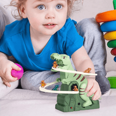 Electric Dinosaur Slide Track Climbing Toy with Music