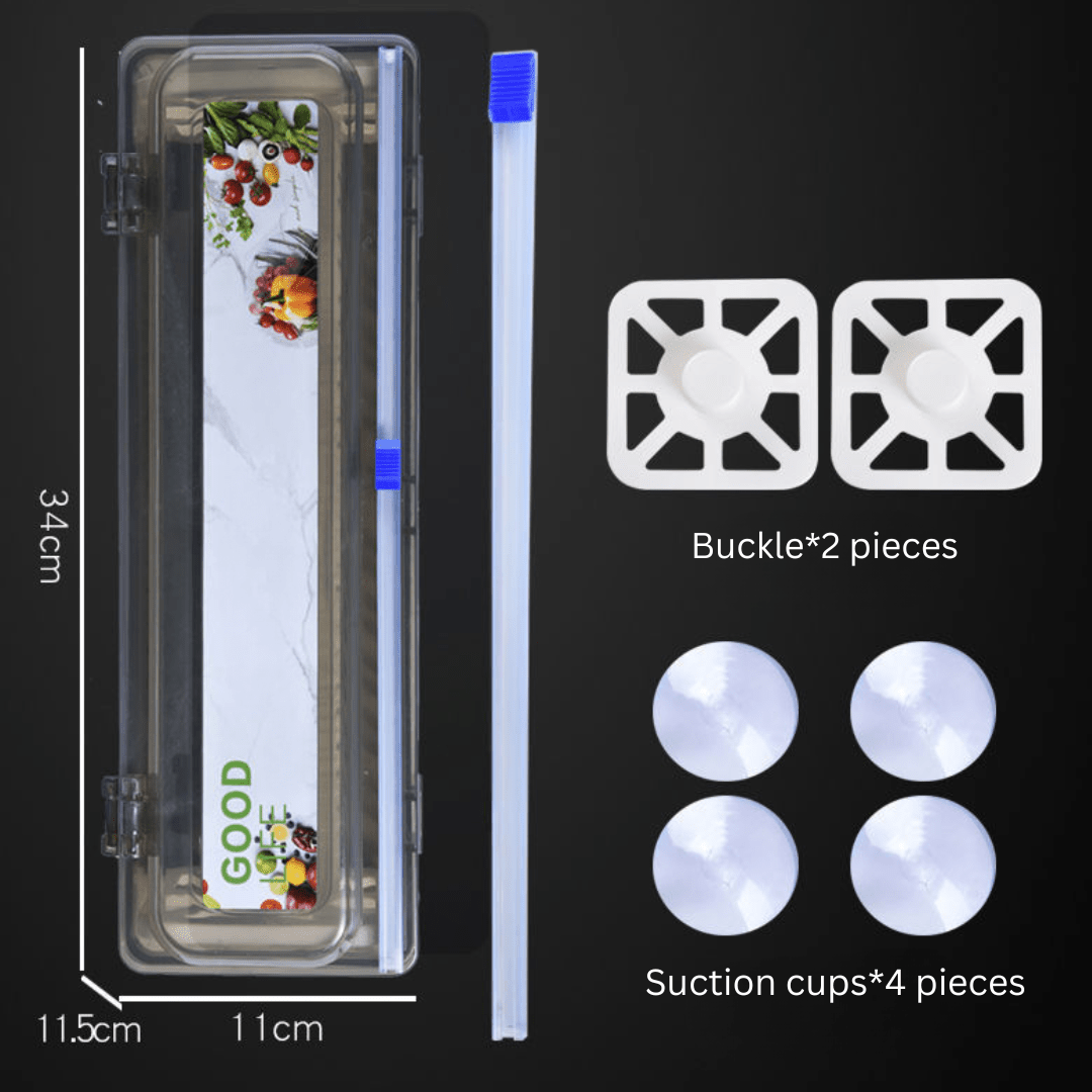 Food Wrap Roll Dispenser with Slide Cutter