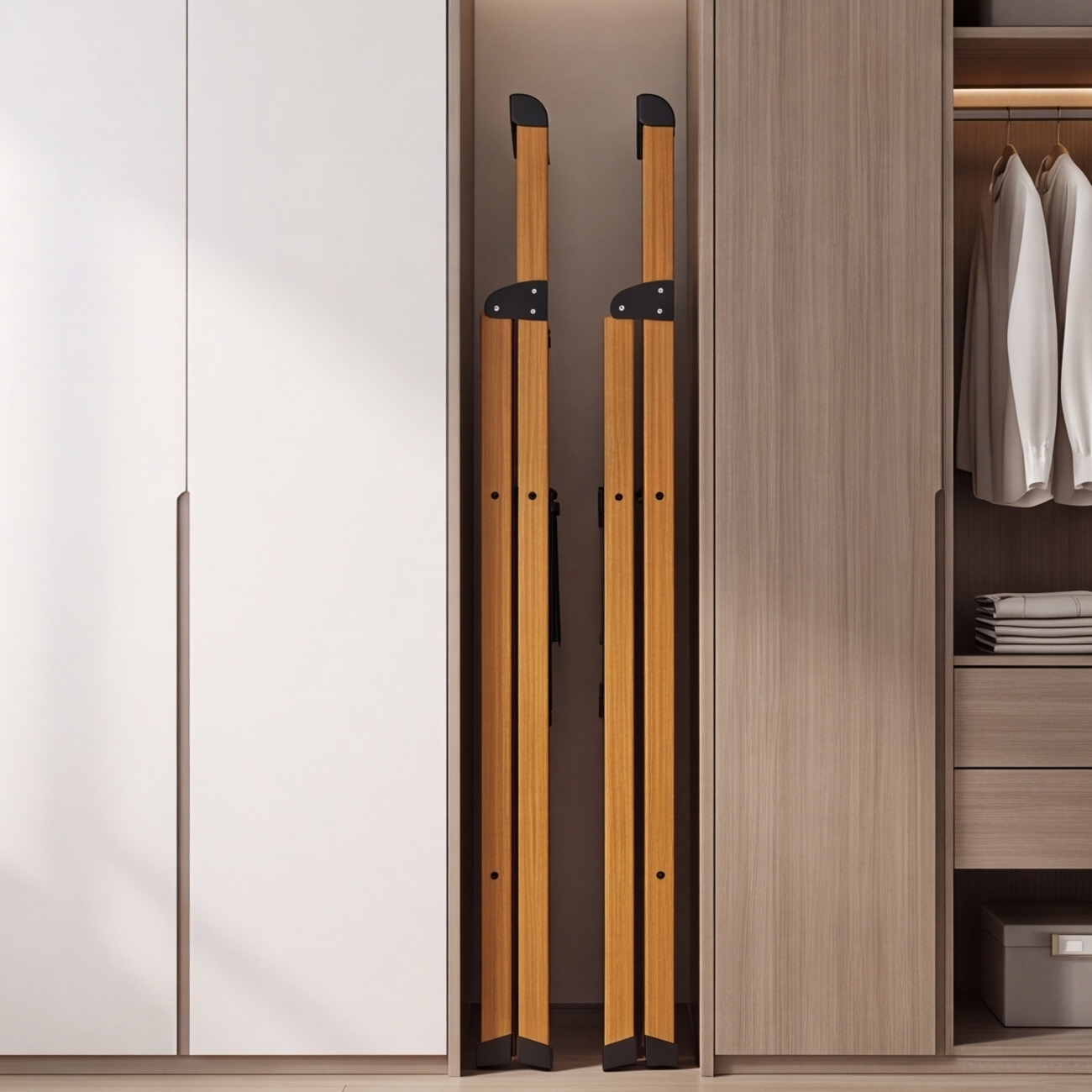 Anti-Slip Folding Ladder with Handrail