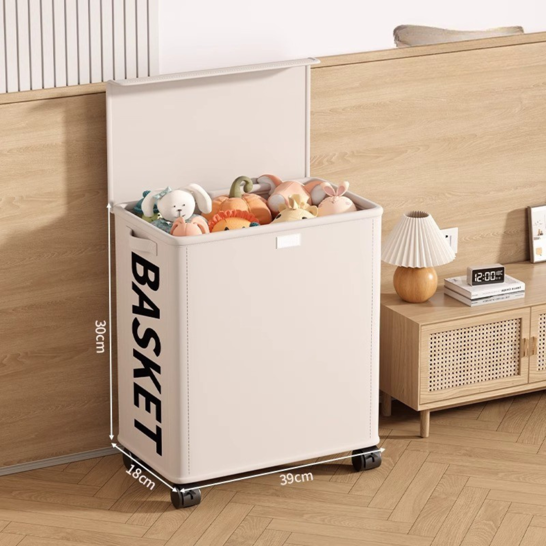 Foldable Large Capacity Storage Box with Lid & Wheels