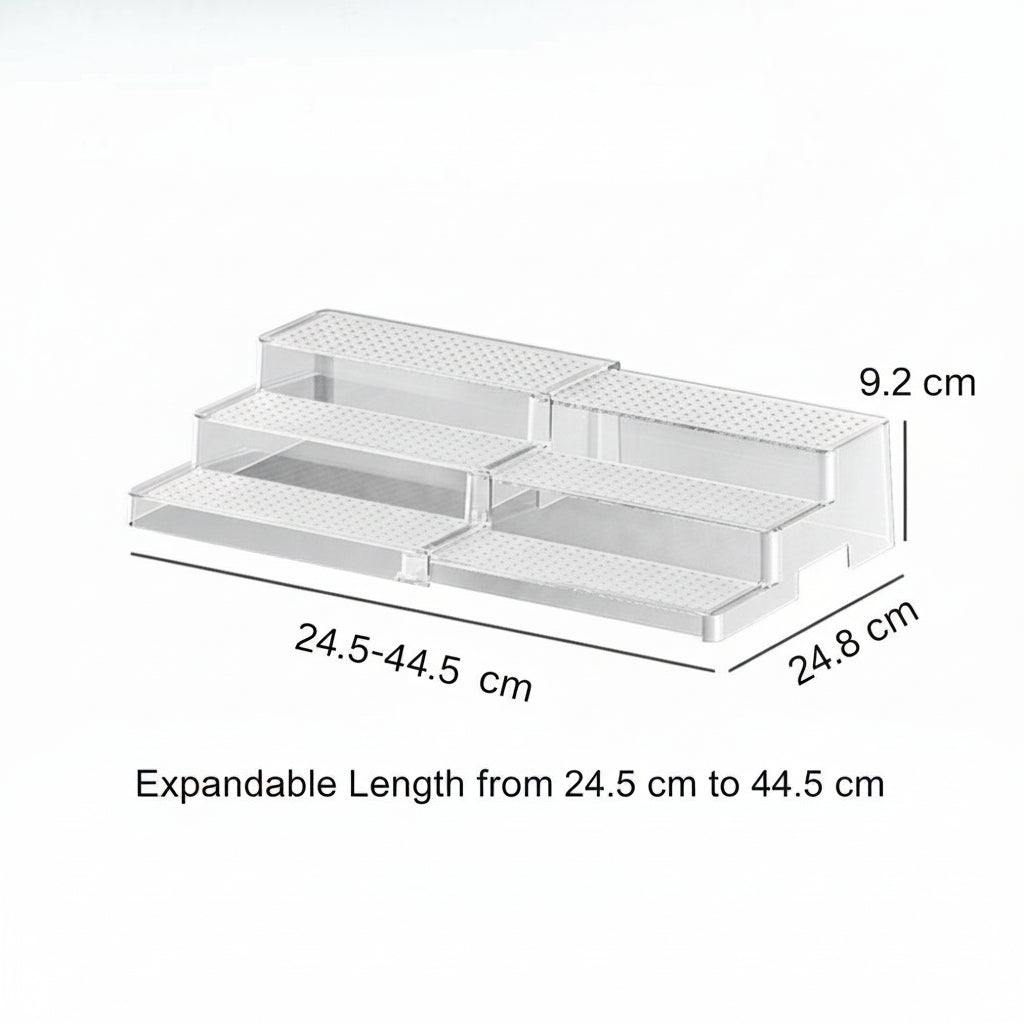 Acrylic Telescopic Expandable Tiered Spice & Display Rack