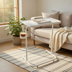 Adjustable Folding Lift Table with Sturdy Carbon Steel Support Frame