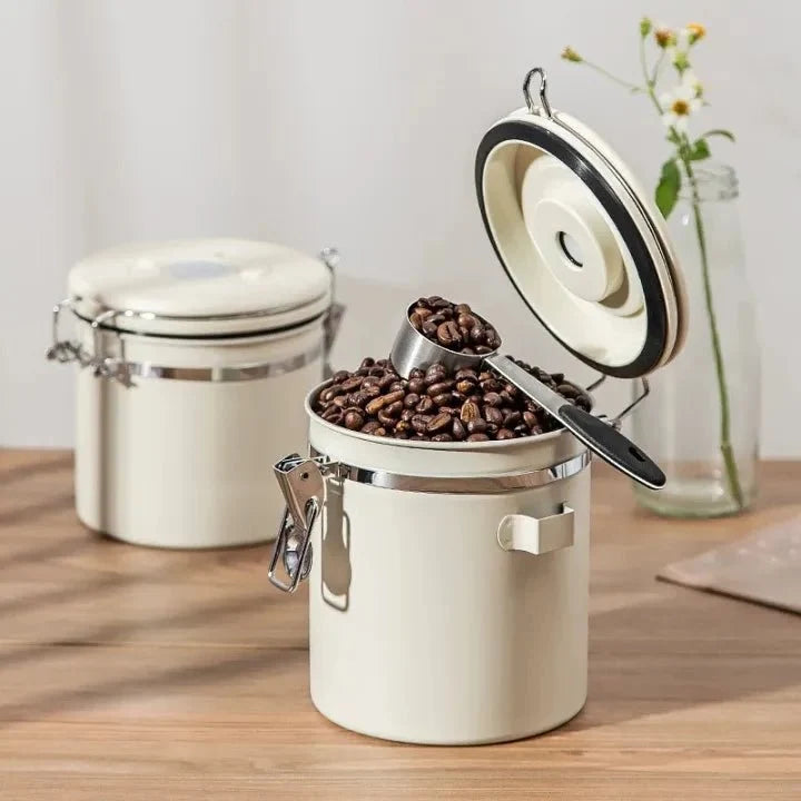 Airtight Vacuum Coffee Bean Container with Spoon(1500ml)