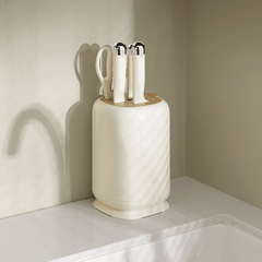 Ergonomic Stainless Steel Kitchen Knife Set with Holder