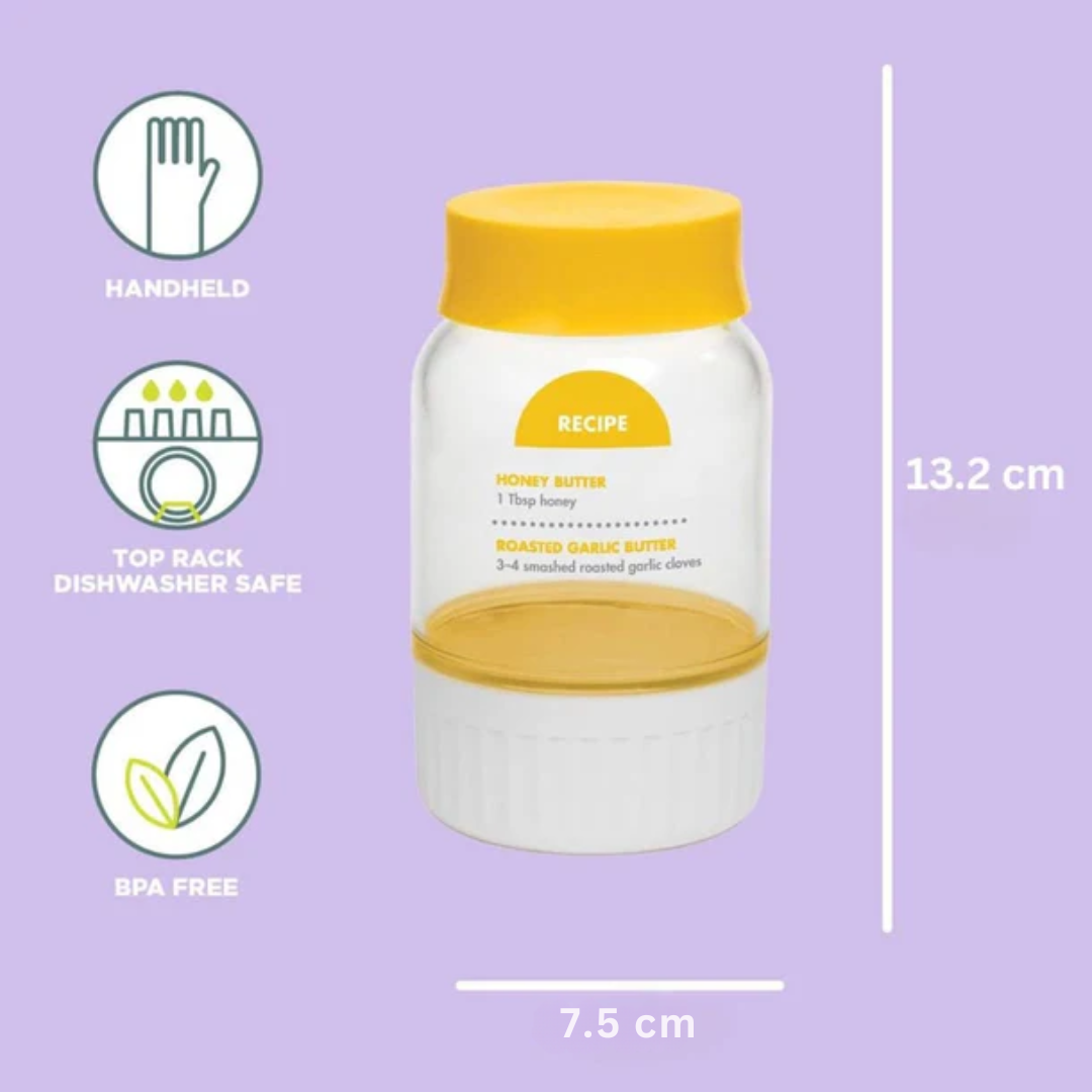 Compact Handheld Butter Making Container With Ramekin(400ml)
