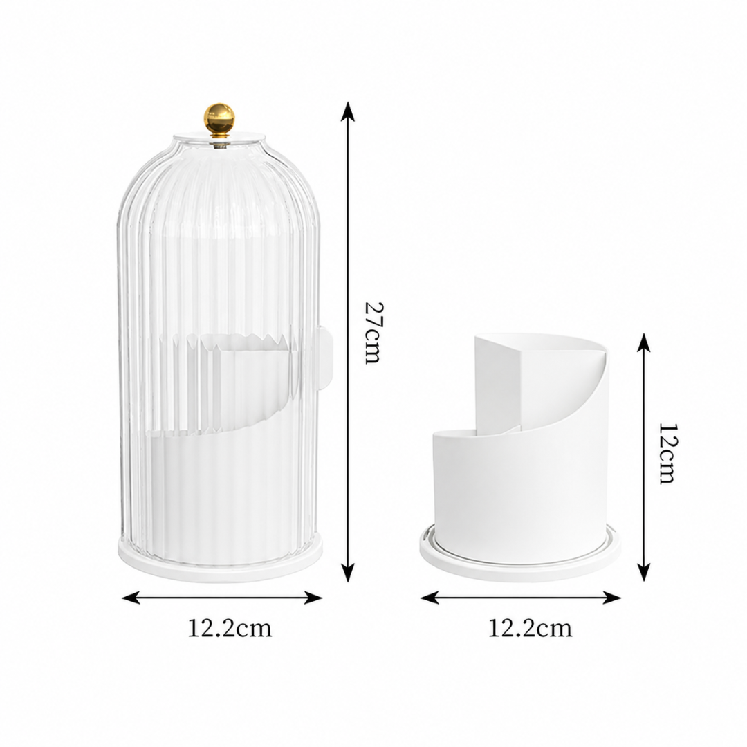 Dustproof Makeup Brush Holder with Visible Compartment