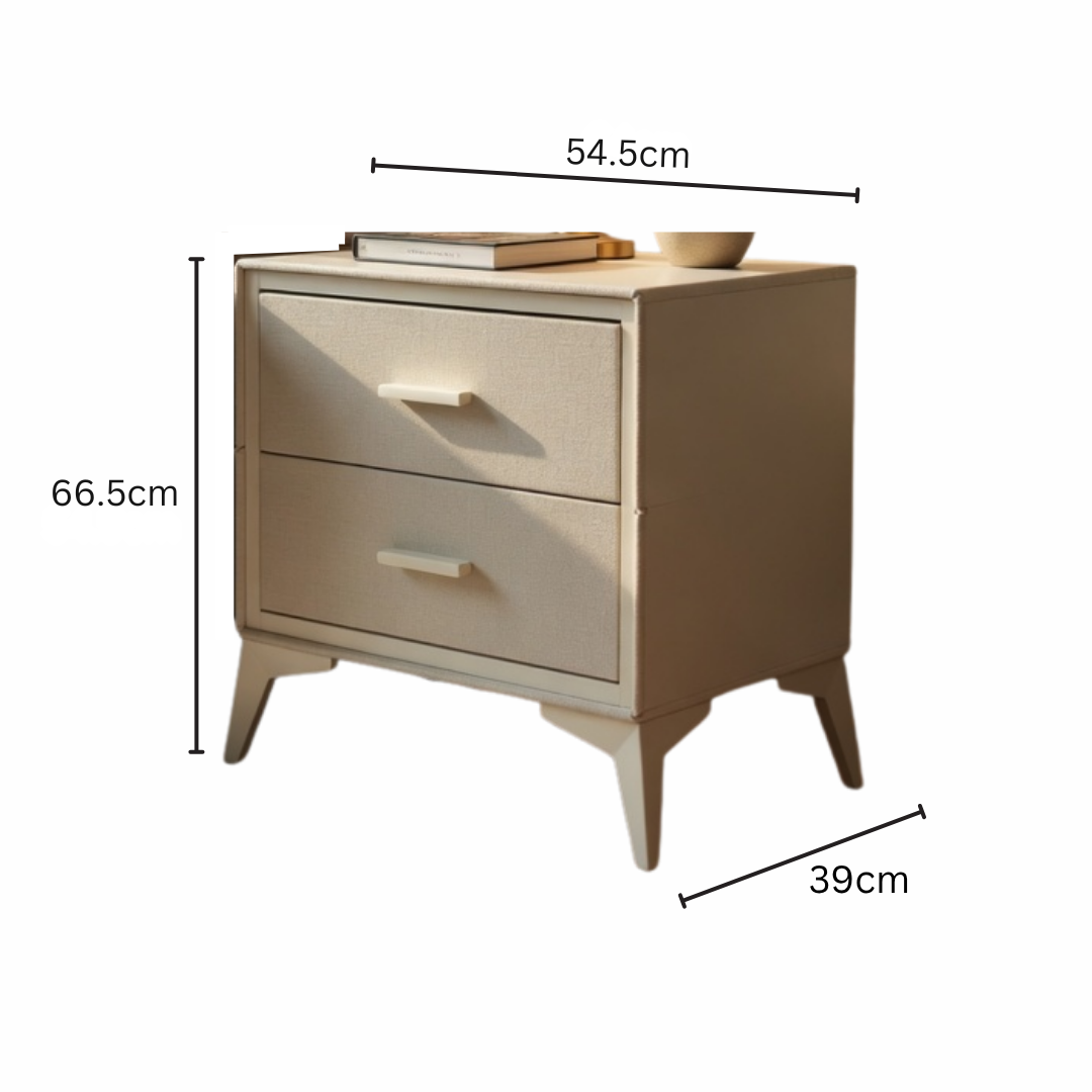 Bedside Cabinet with 2-Oxford Storage Drawers