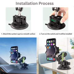 360° Rotating Suction Cup Car Mobile Holder